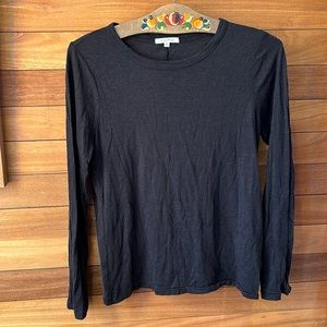 Z Supply Long Sleeve Black Fitted Top